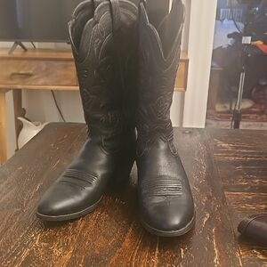 Ariat Black Western Leather Boots Like New 8.5 C